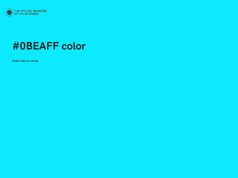 #0BEAFF color image