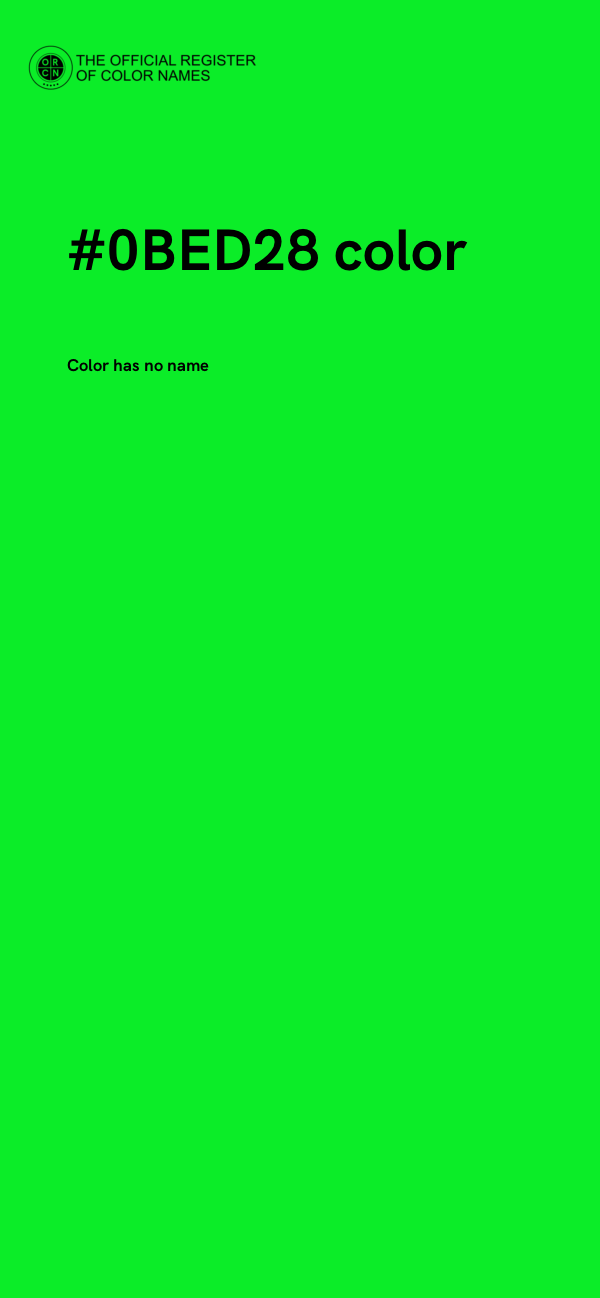 #0BED28 color image