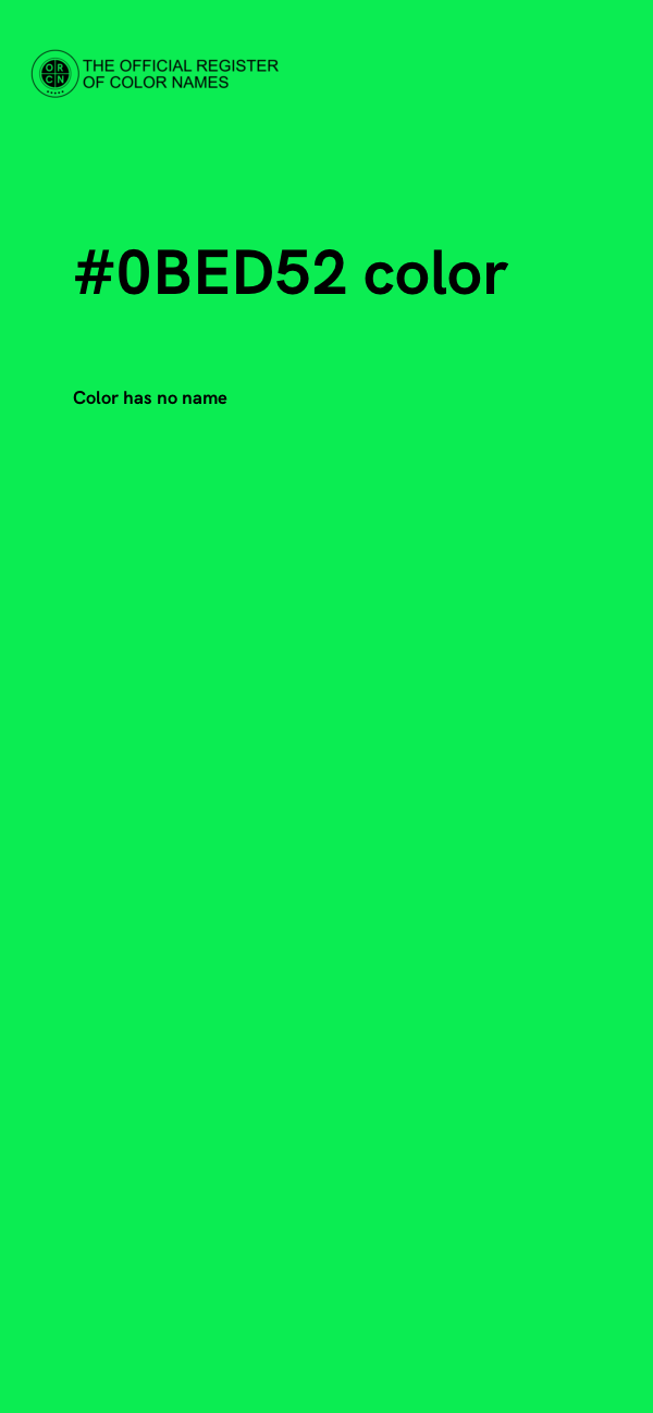 #0BED52 color image