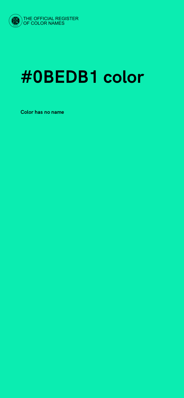 #0BEDB1 color image