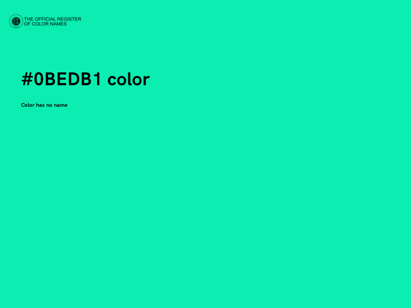 #0BEDB1 color image
