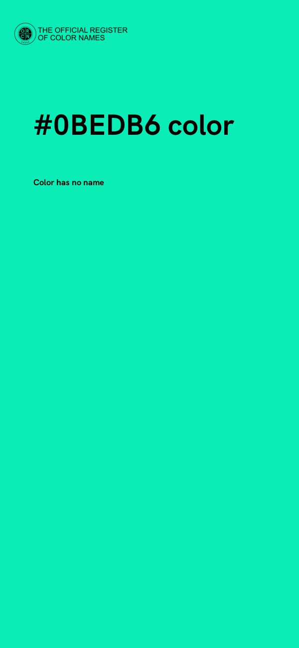 #0BEDB6 color image