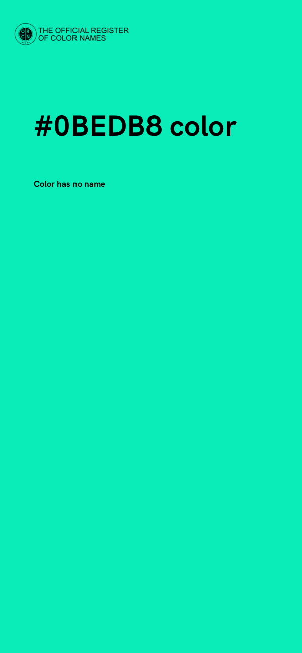 #0BEDB8 color image