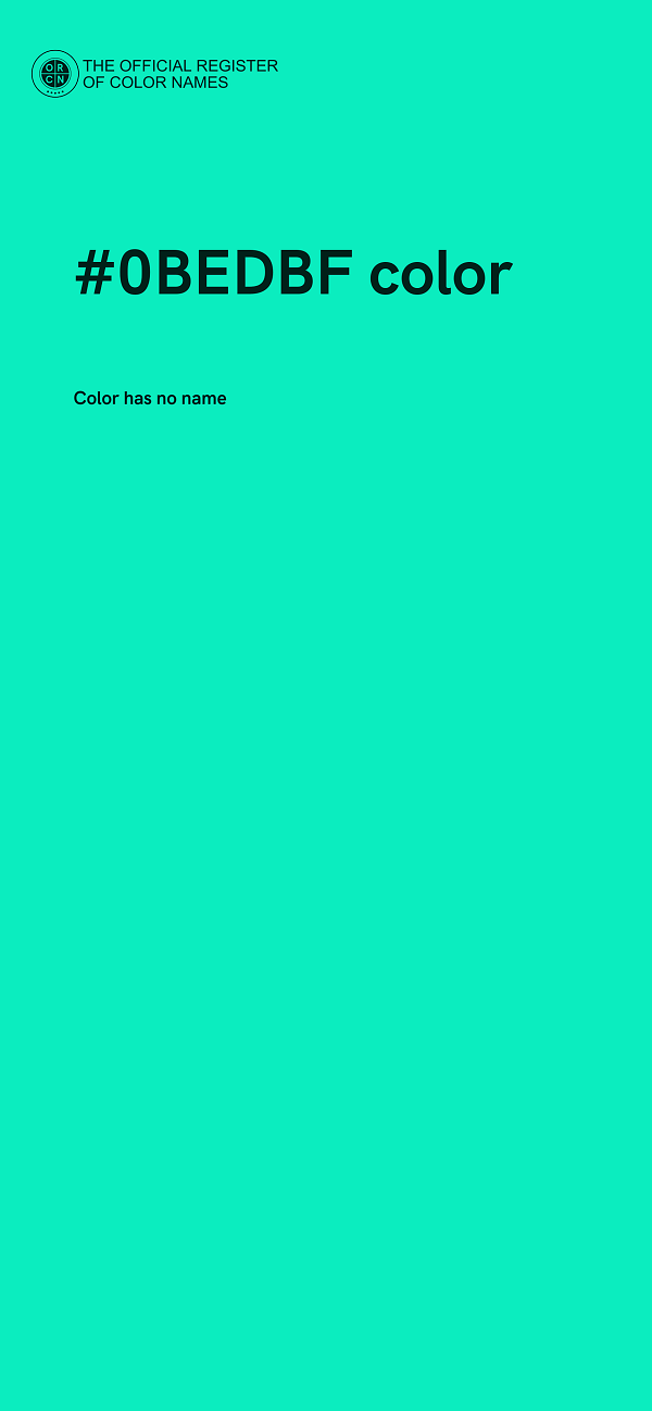 #0BEDBF color image