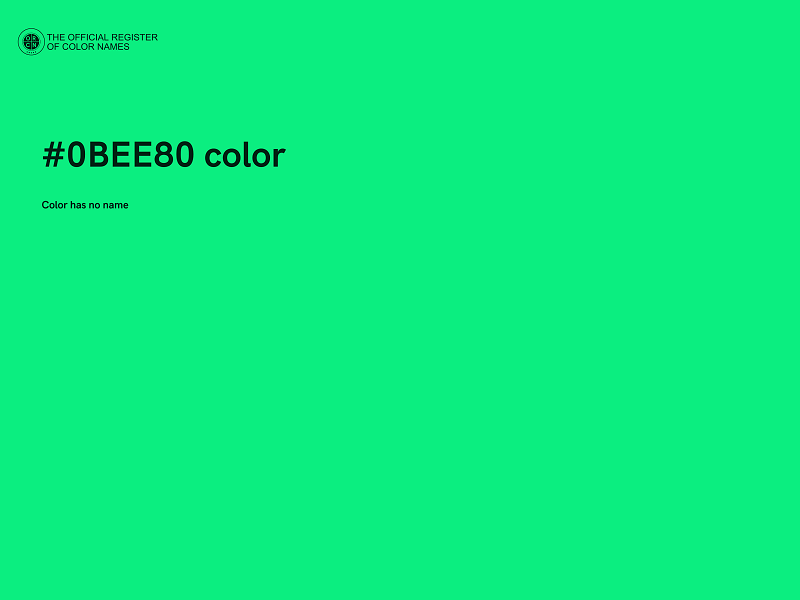 #0BEE80 color image