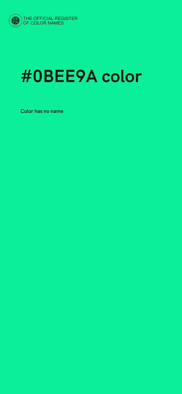 #0BEE9A color image