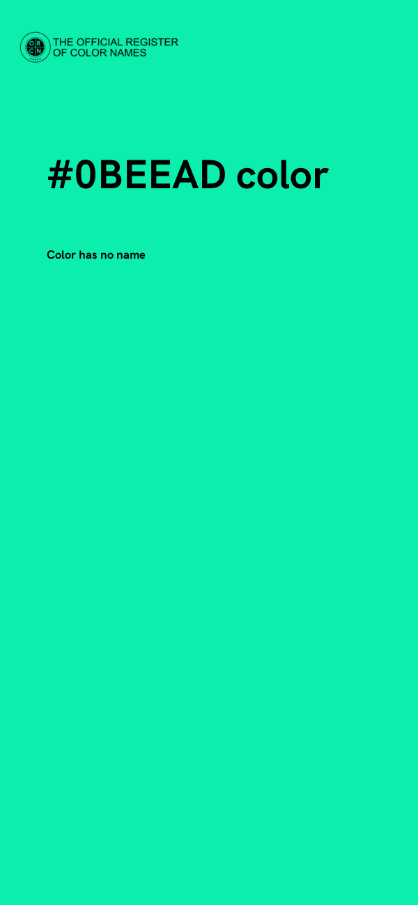 #0BEEAD color image