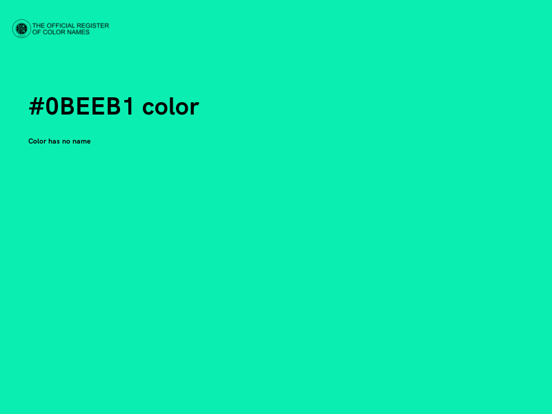 #0BEEB1 color image