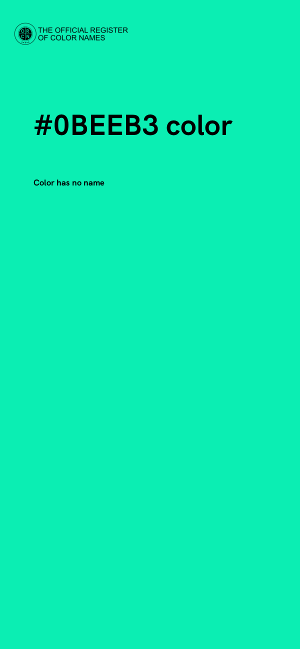 #0BEEB3 color image
