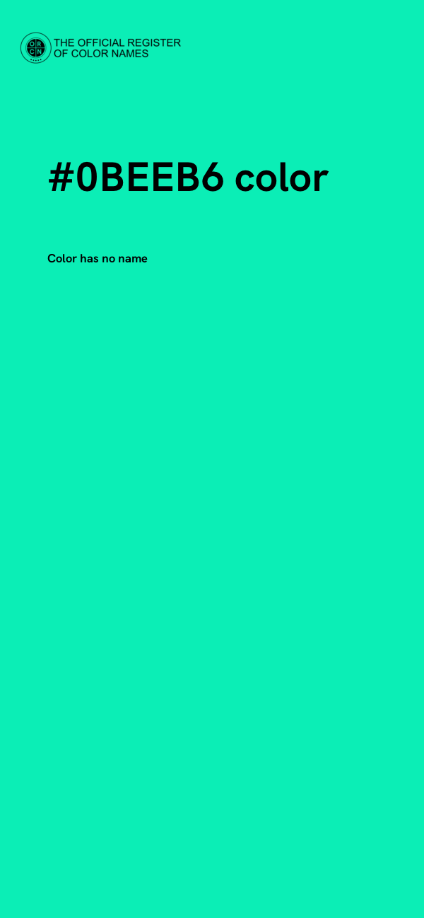 #0BEEB6 color image
