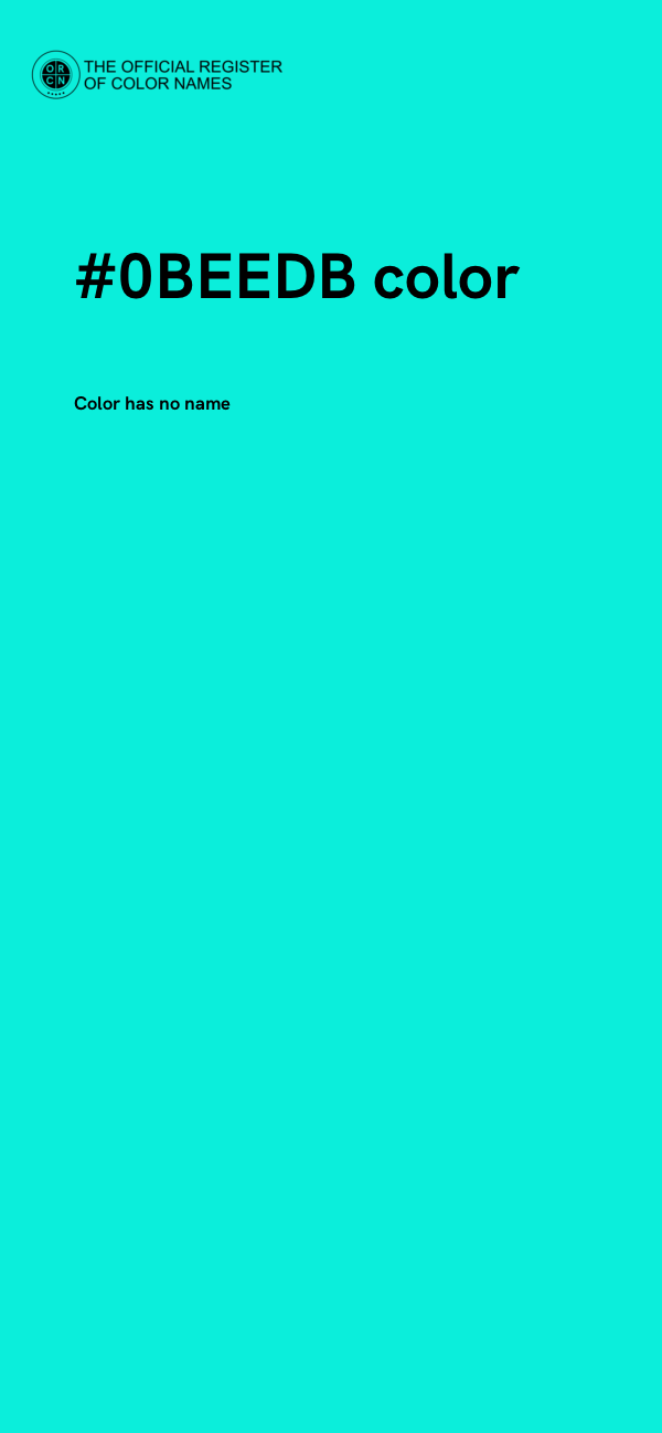 #0BEEDB color image