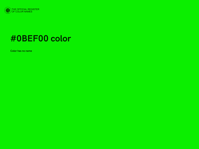 #0BEF00 color image