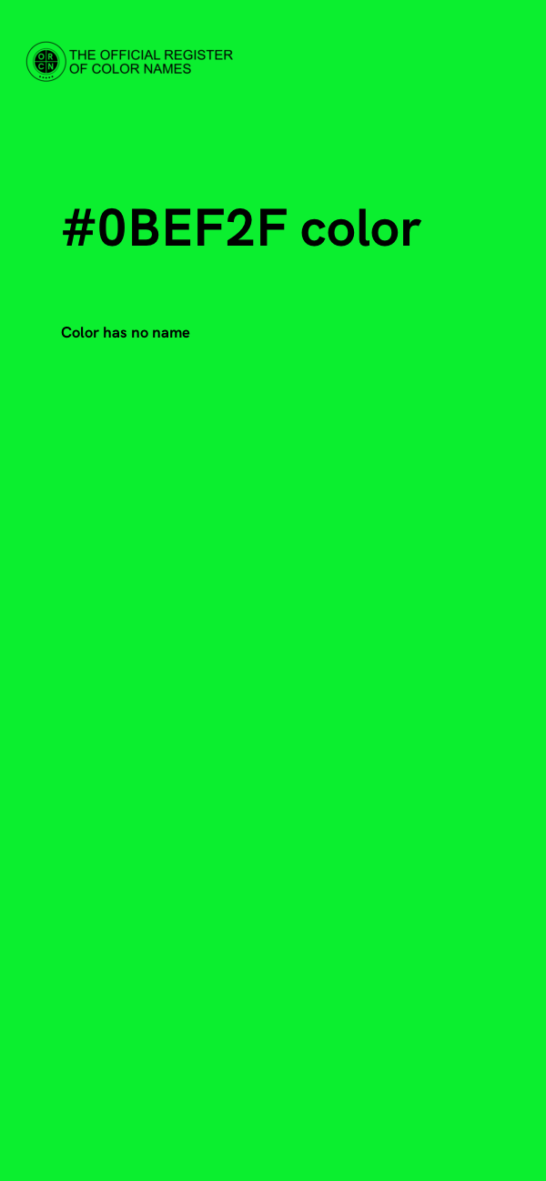 #0BEF2F color image