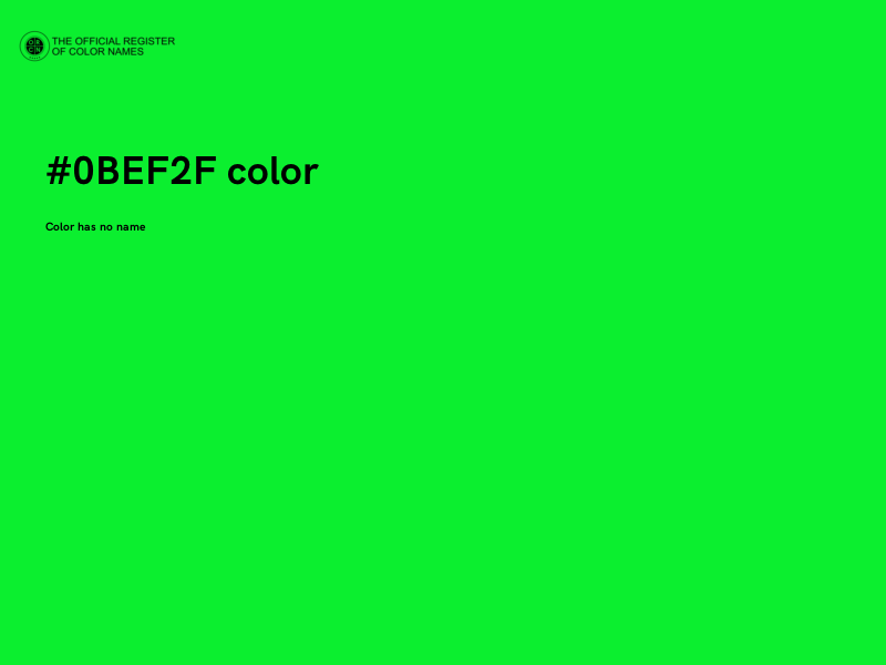 #0BEF2F color image