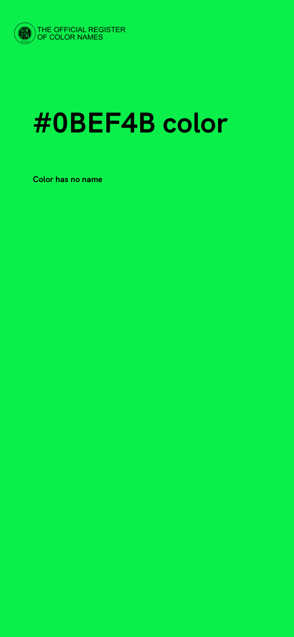 #0BEF4B color image