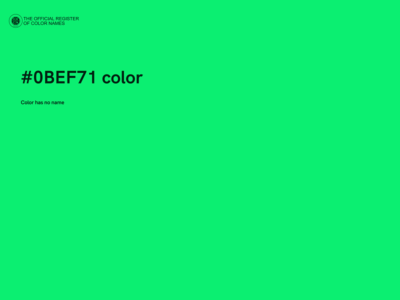 #0BEF71 color image