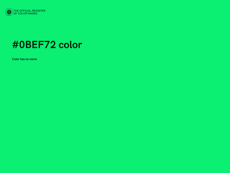 #0BEF72 color image