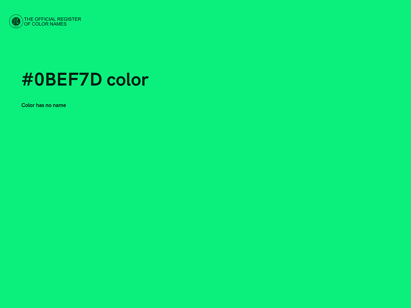 #0BEF7D color image