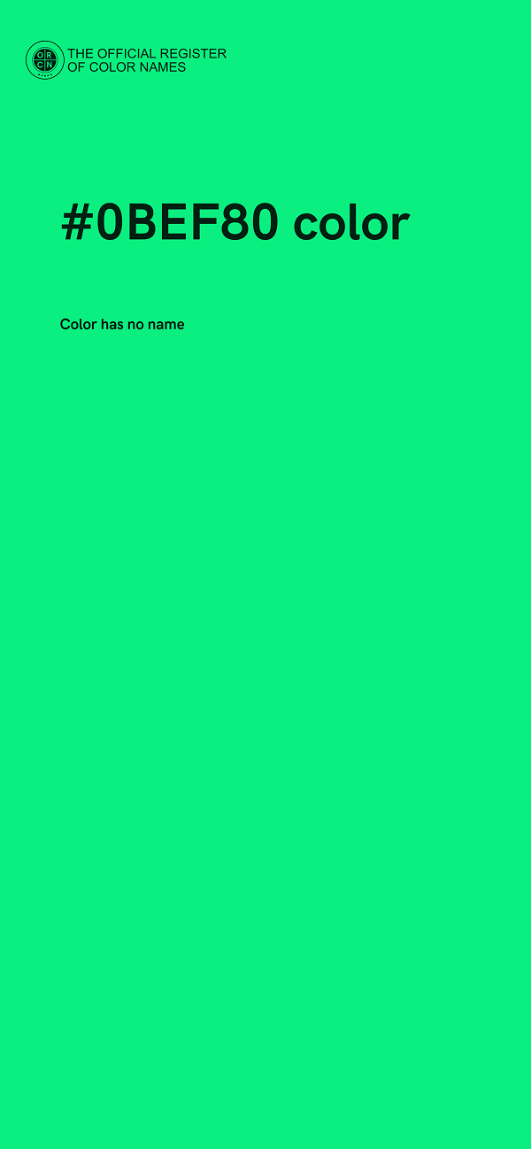 #0BEF80 color image