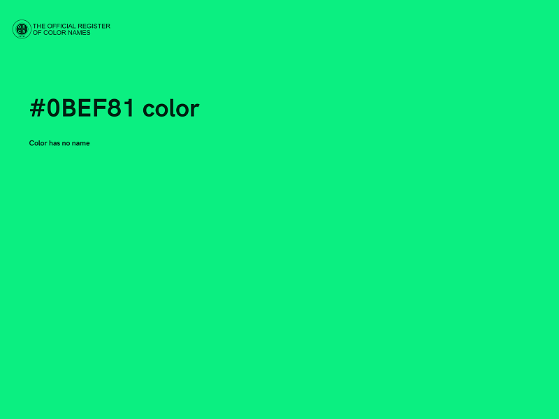 #0BEF81 color image