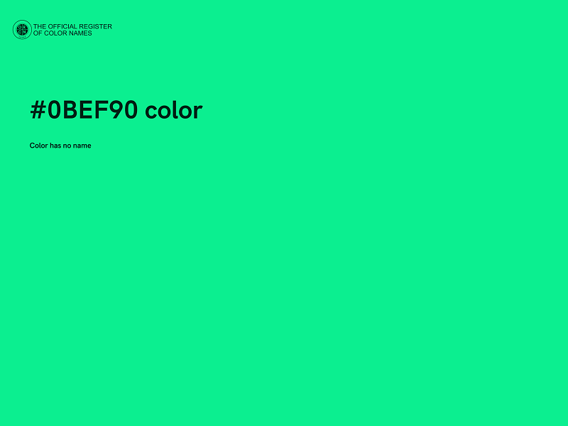 #0BEF90 color image