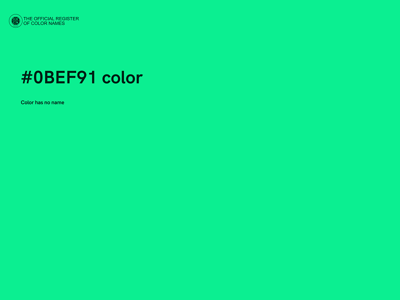 #0BEF91 color image