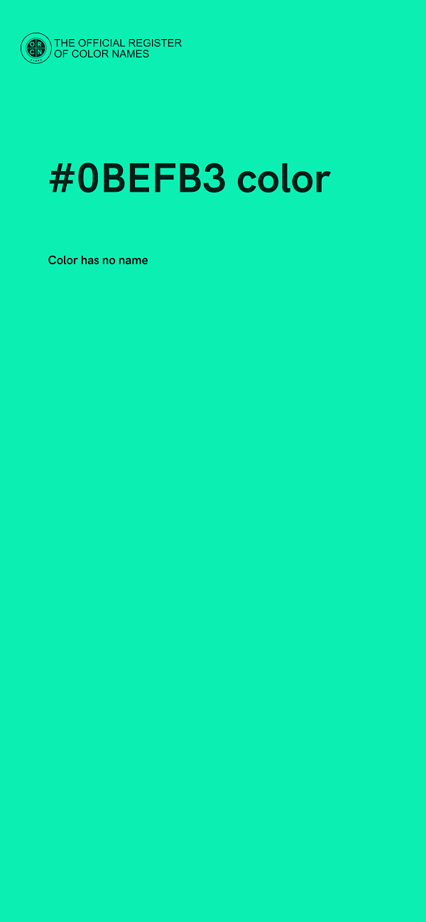 #0BEFB3 color image