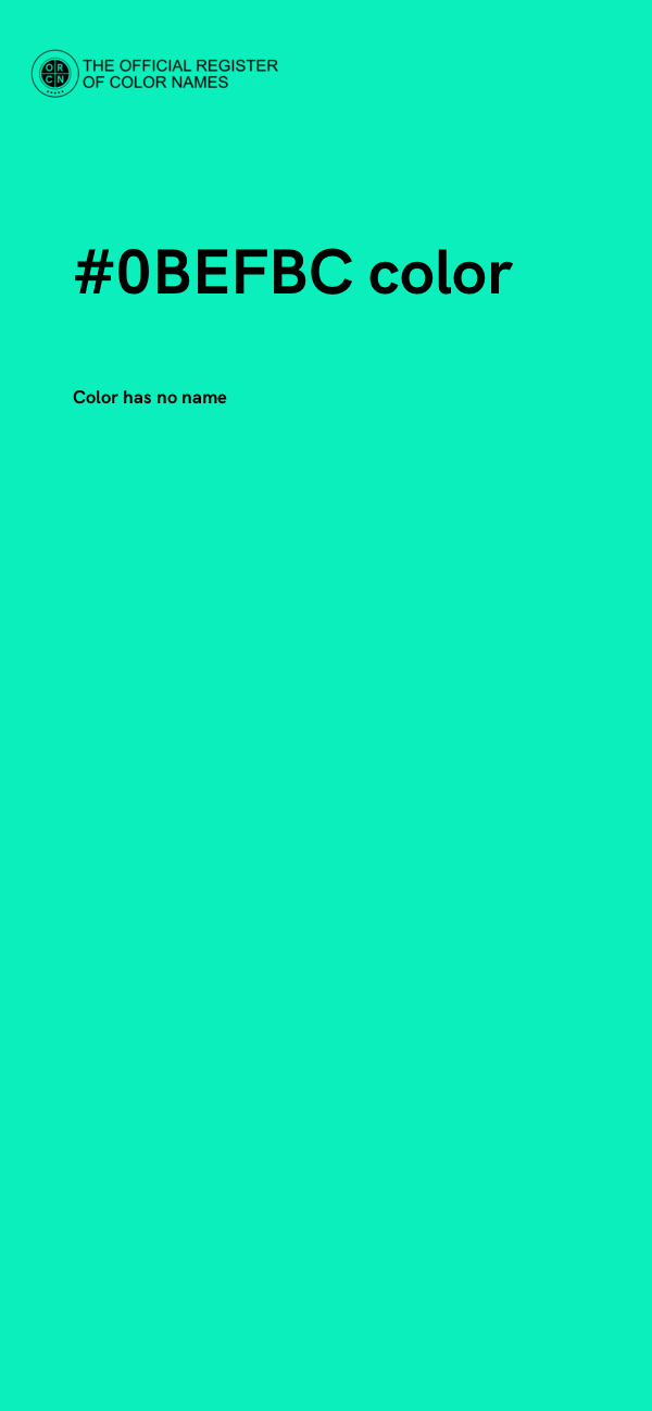 #0BEFBC color image
