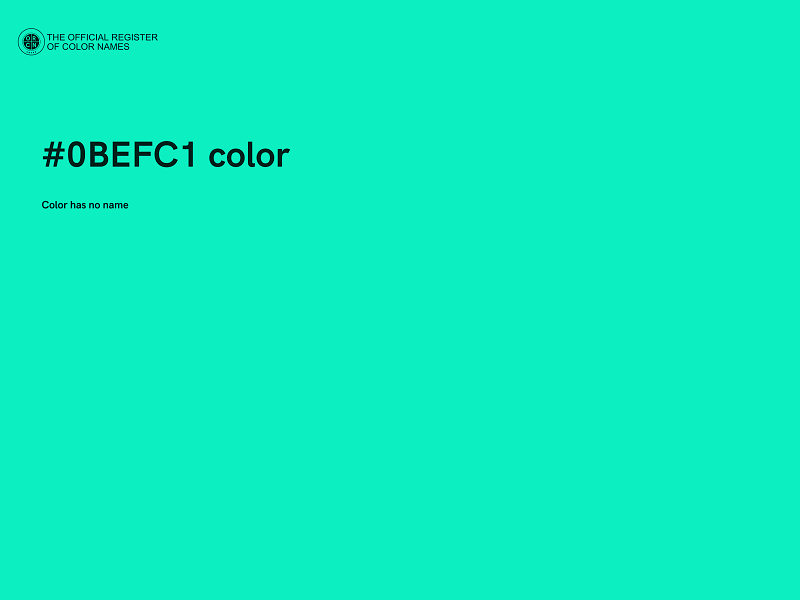 #0BEFC1 color image