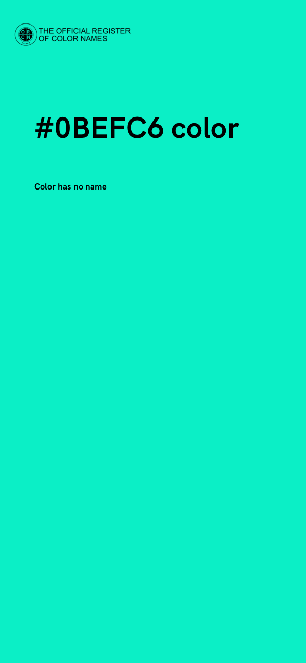 #0BEFC6 color image