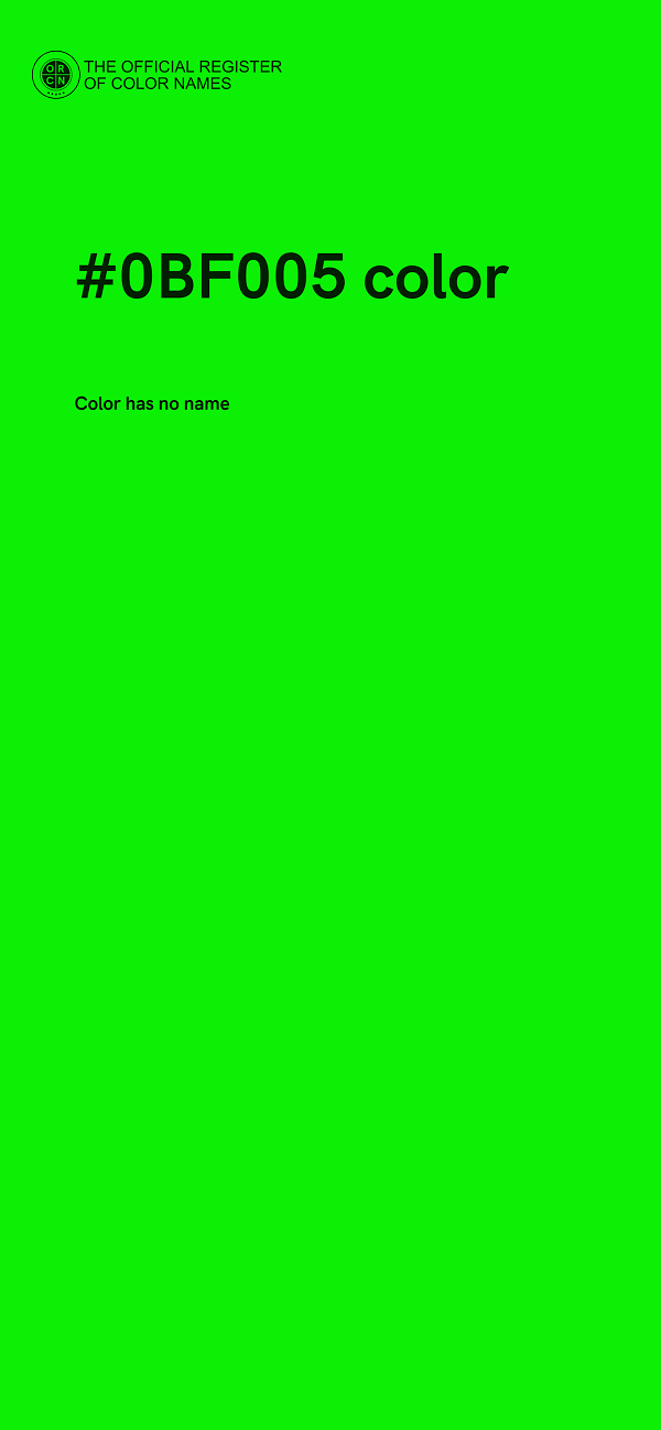 #0BF005 color image