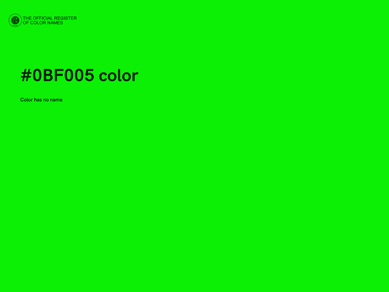 #0BF005 color image