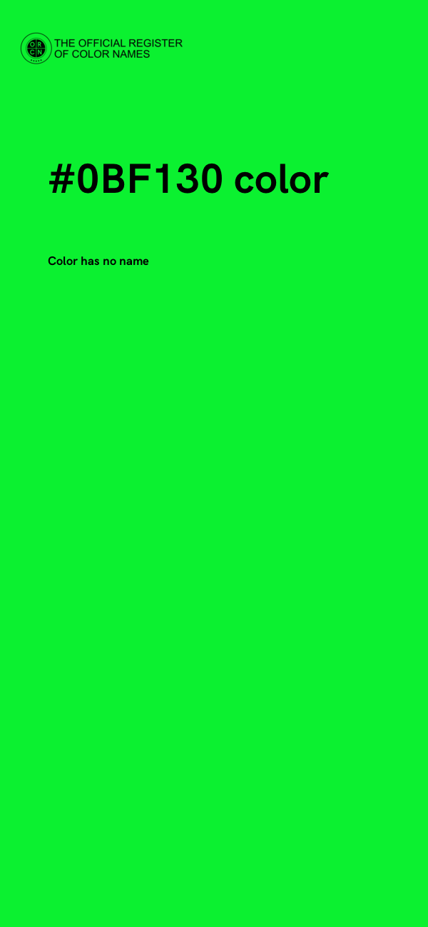 #0BF130 color image