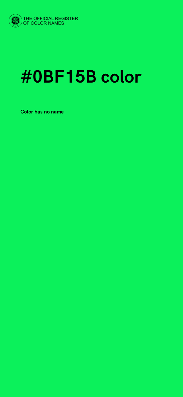 #0BF15B color image
