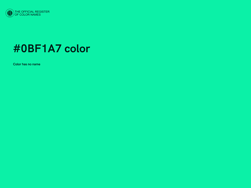 #0BF1A7 color image