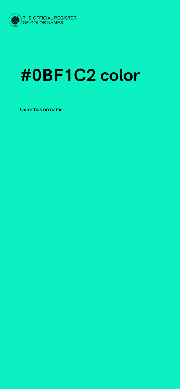 #0BF1C2 color image
