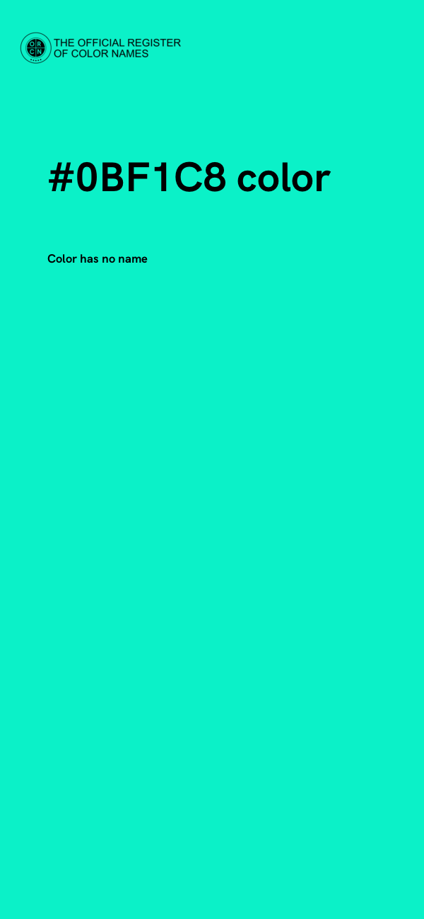 #0BF1C8 color image