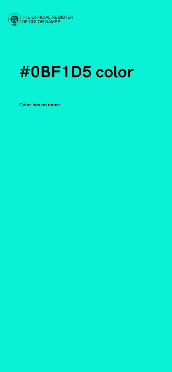 #0BF1D5 color image
