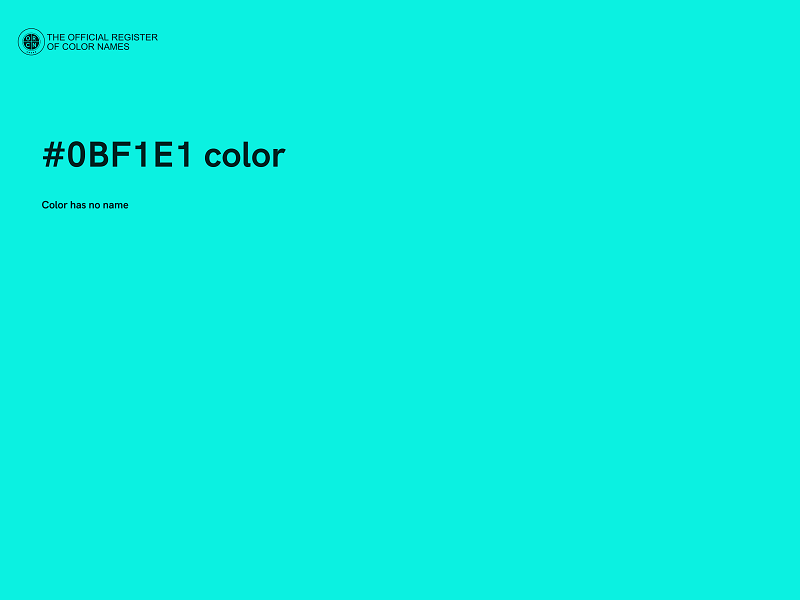 #0BF1E1 color image