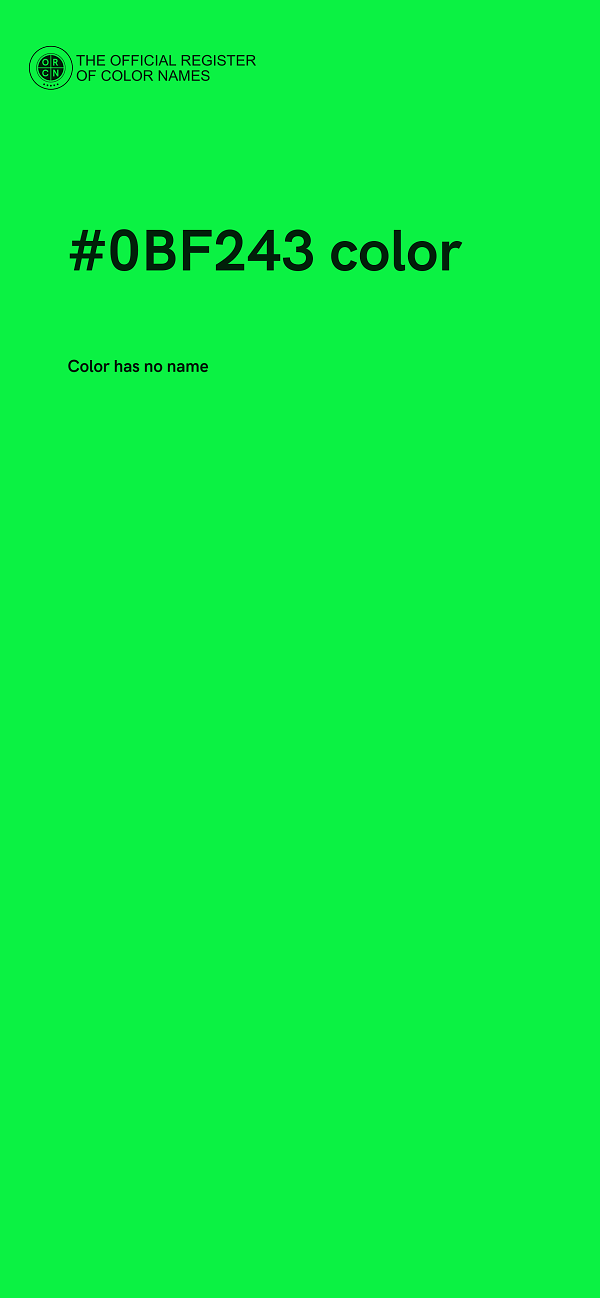 #0BF243 color image