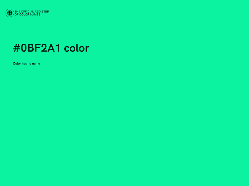 #0BF2A1 color image
