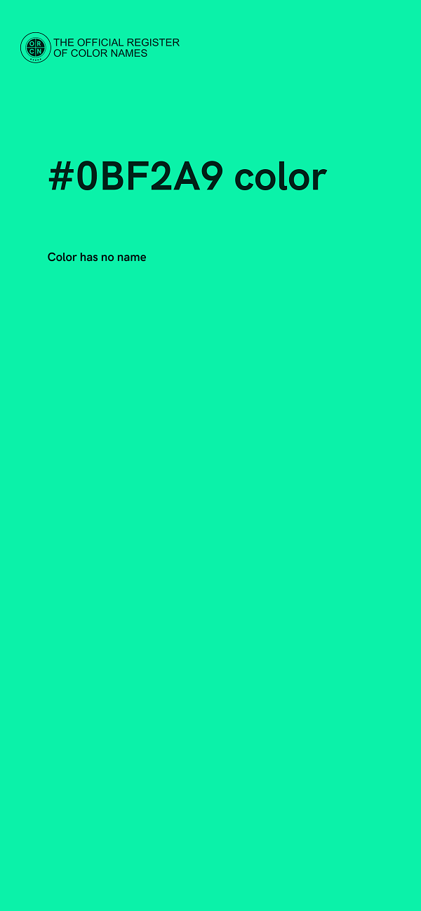 #0BF2A9 color image