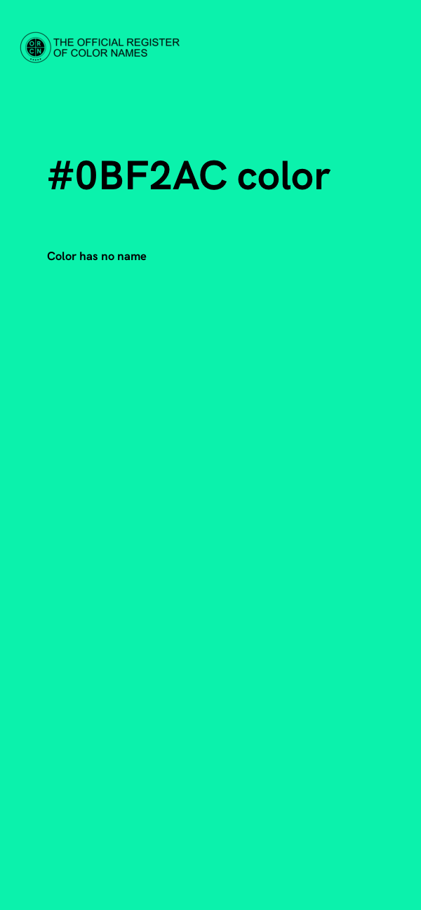 #0BF2AC color image