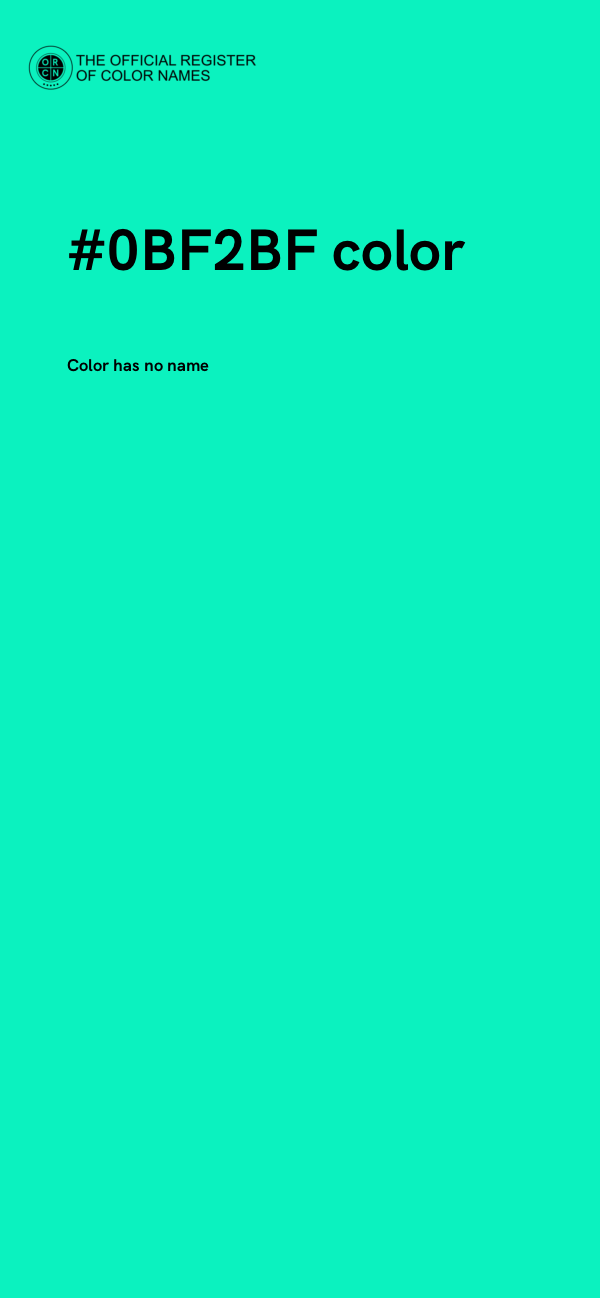 #0BF2BF color image