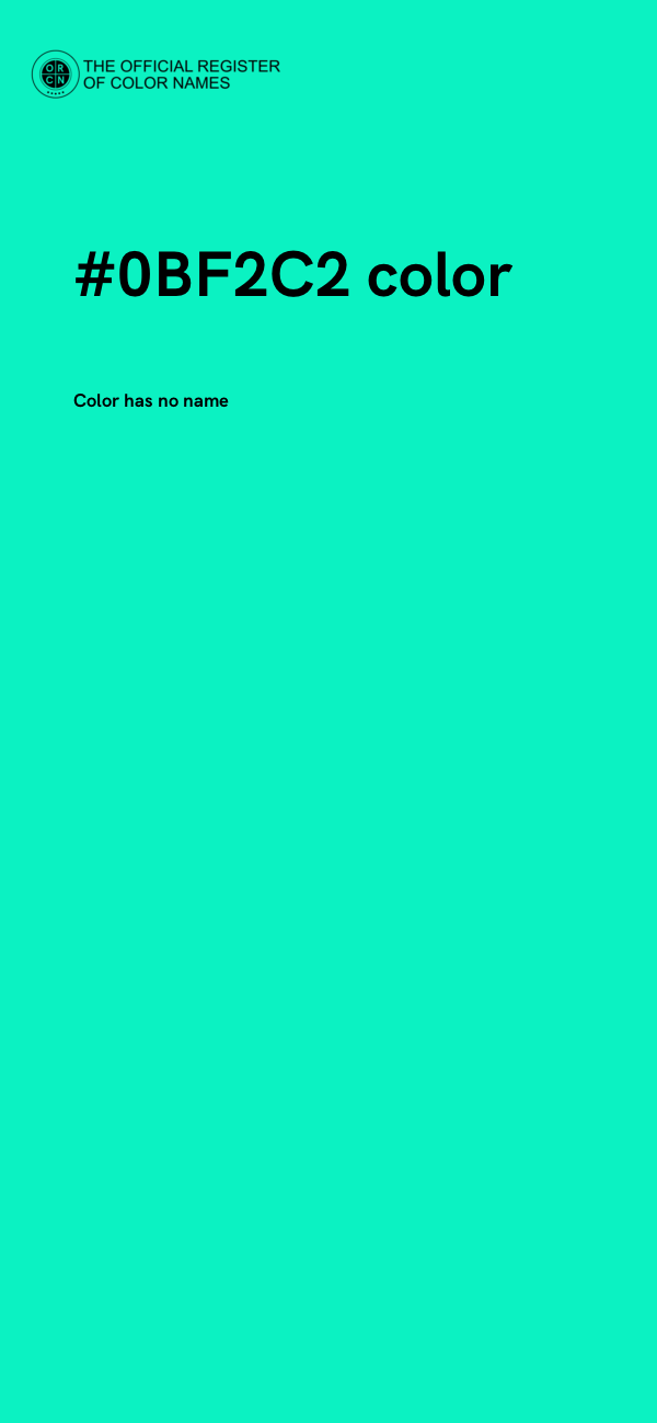 #0BF2C2 color image