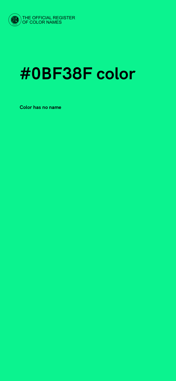 #0BF38F color image
