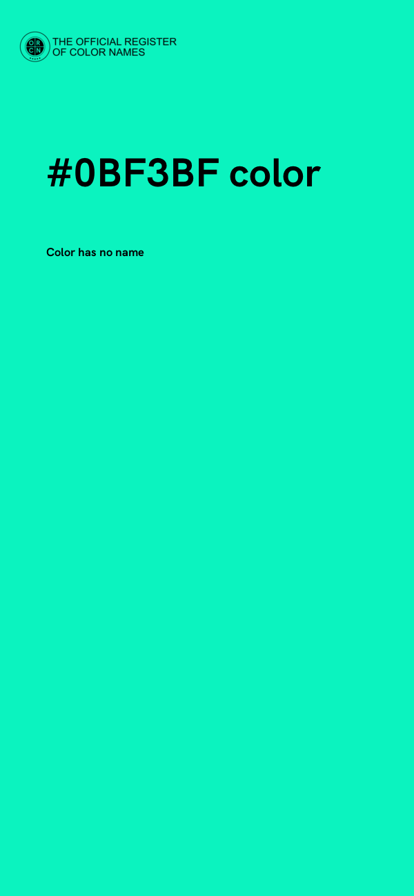 #0BF3BF color image