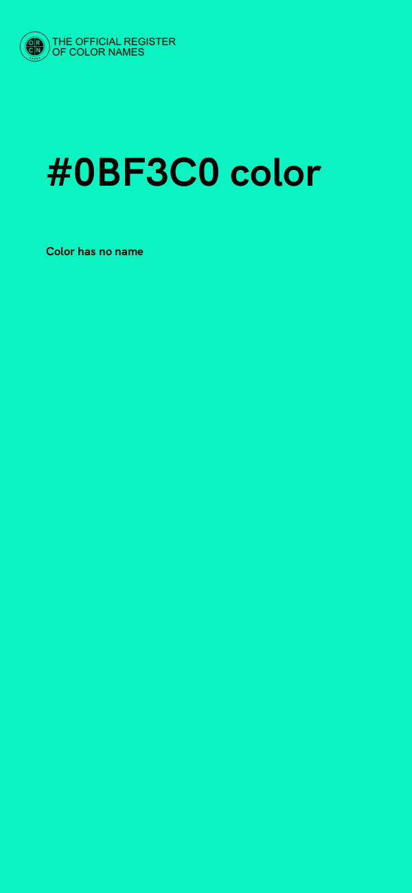 #0BF3C0 color image