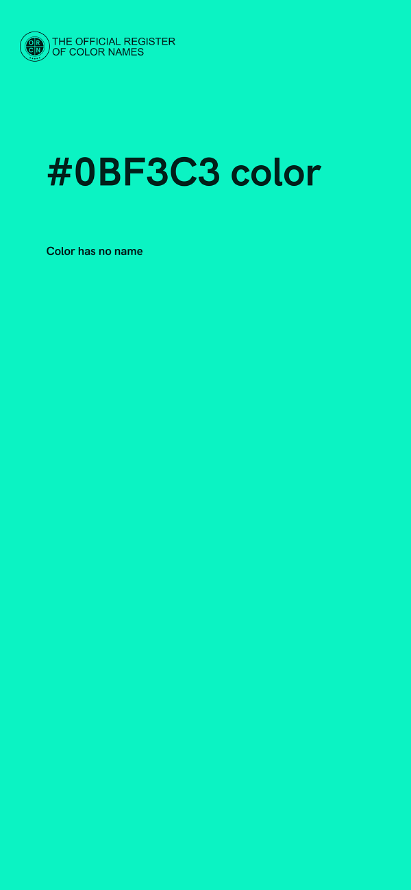 #0BF3C3 color image