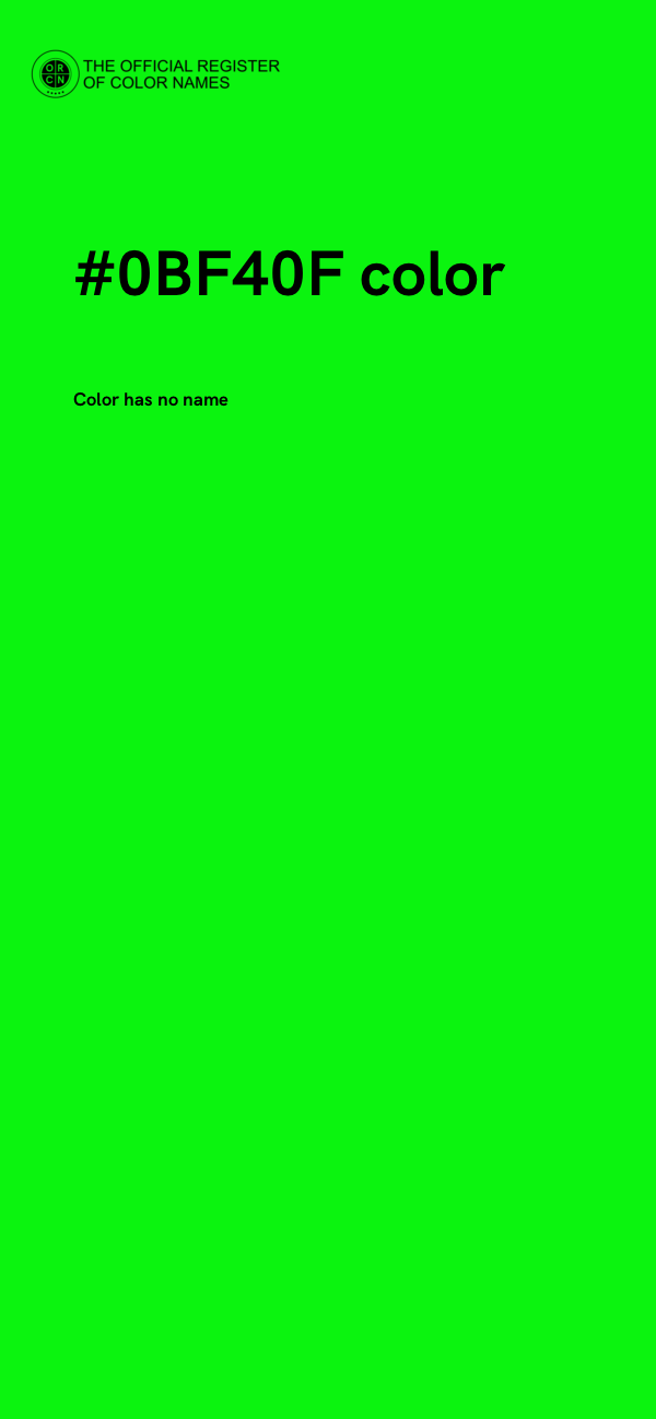 #0BF40F color image